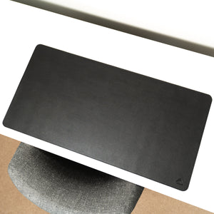 Black leather desk mat 