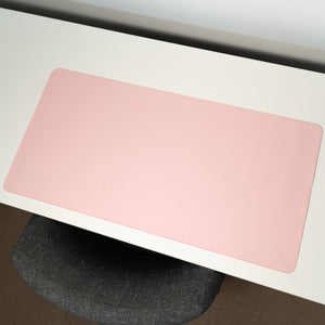 Pink leather desk mat