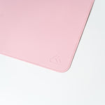 Load image into Gallery viewer, Pink leather desk mat with Ryskape logo
