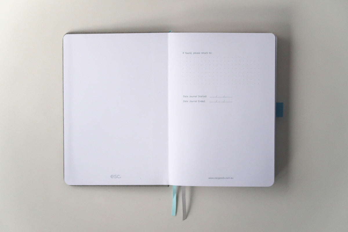 A5 Sky Grey Notebook (White Paper)