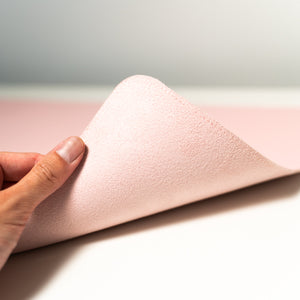 Pink leather desk mat